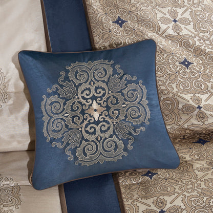 Madison Park Blaine Ensemble de couette jacquard 7 pièces avec coussins décoratifs