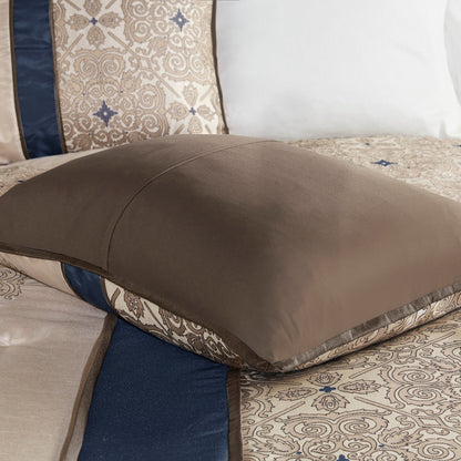 Madison Park Blaine Ensemble de couette jacquard 7 pièces avec coussins décoratifs