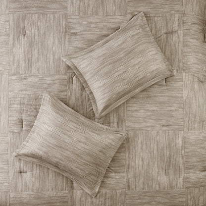 Ensemble de couette en seersucker imprimé Madison Park Clayton 7 pièces