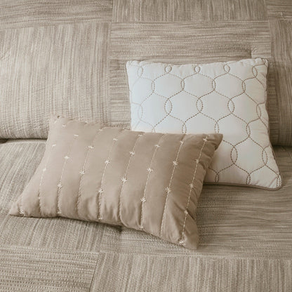 Ensemble de couette en seersucker imprimé Madison Park Clayton 7 pièces
