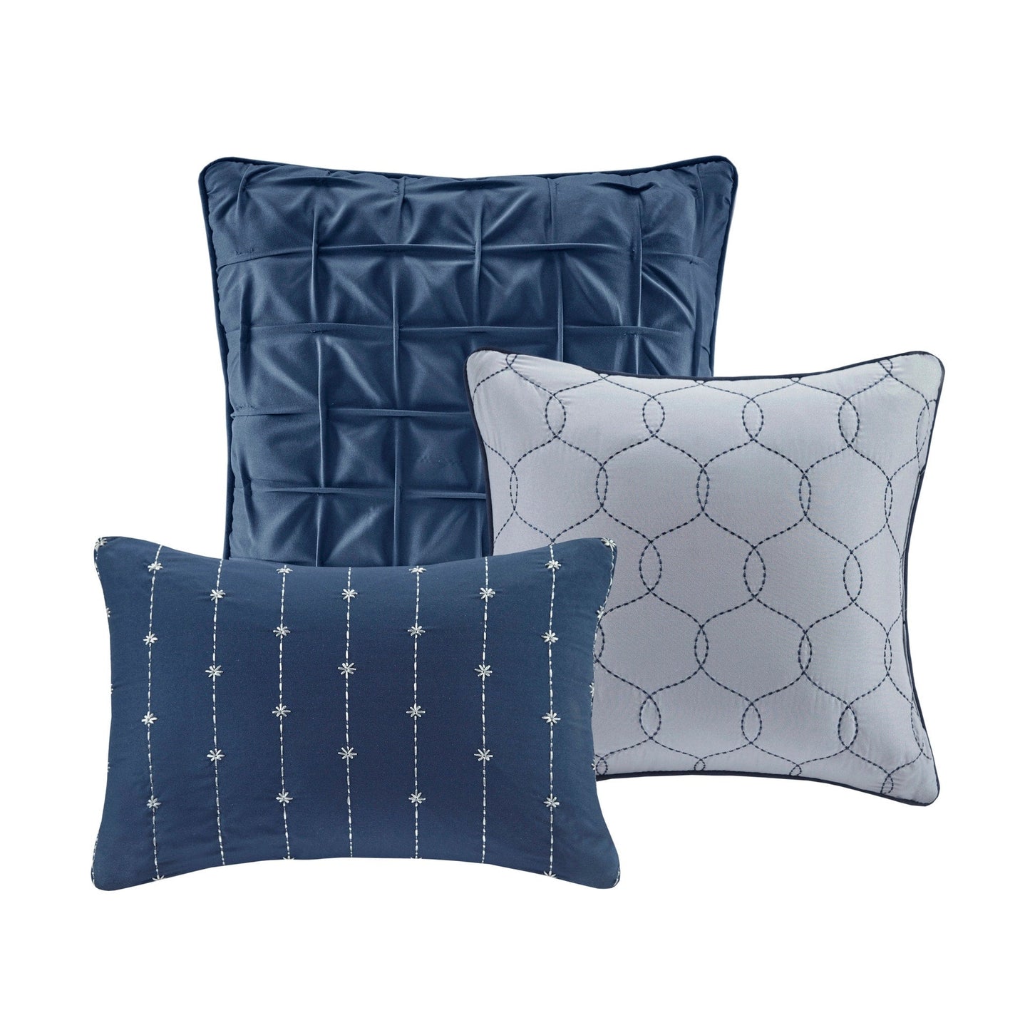 Ensemble de couette en seersucker imprimé Madison Park Clayton 7 pièces