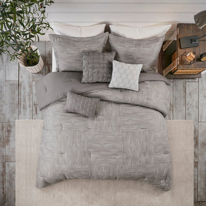 Ensemble de couette en seersucker imprimé Madison Park Clayton 7 pièces