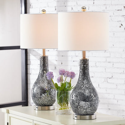 Ensemble de lampes de table en verre avec port USB (lot de 2)