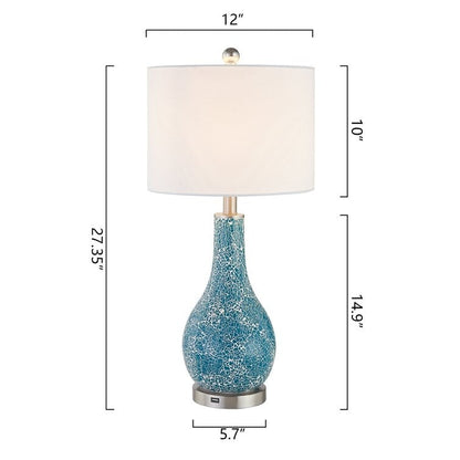 Ensemble de lampes de table en verre avec port USB (lot de 2)