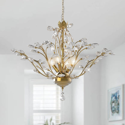 Maxax 4 - Light Unique Classic / Traditional Chandelier with Crystal Accents