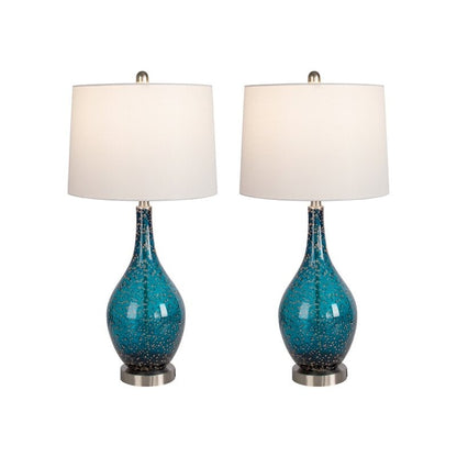 Lampes de table USB en verre (lot de 2) Lampe de chevet moderne