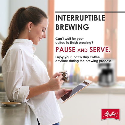 Cafetière filtre Melitta Aroma Tocco 8 tasses avec carafe thermique et écran tactile