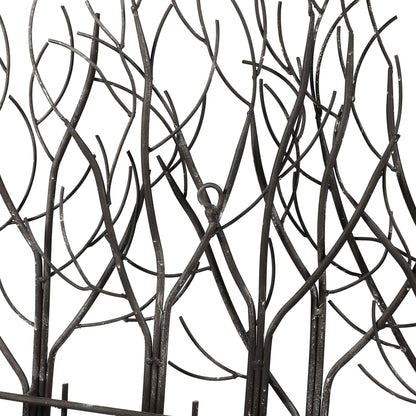Décoration murale en métal noir Champ d'arbres