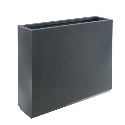 Jardinière métallique lourde pour plantes d'extérieur, 96 x 25 x 76 cm (L x l x H) de hauteur et de longueur, avec séparateur en métal - 96 x 76 x 25 cm