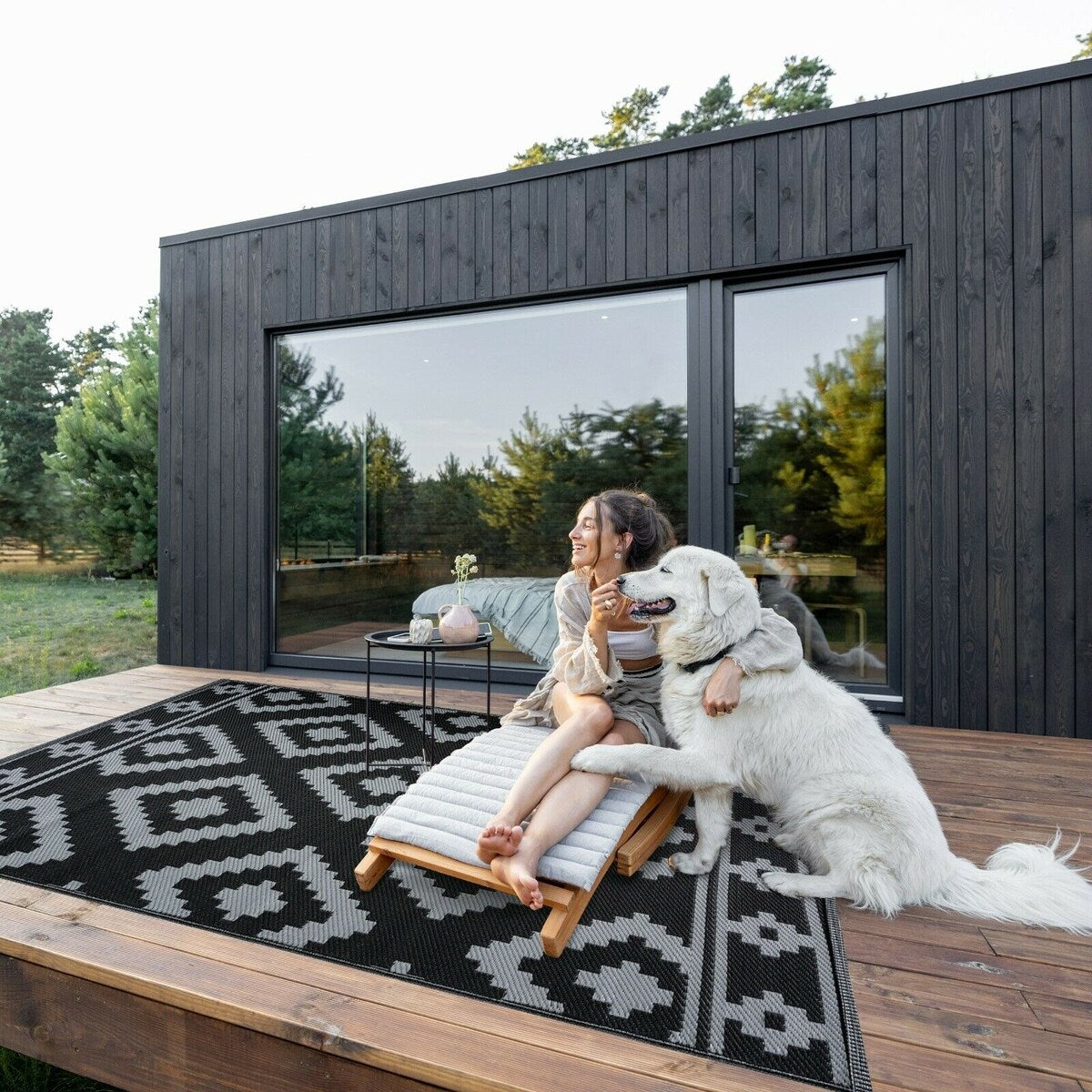 Tapis d'extérieur léger en plastique 100 % écologique Milan Design