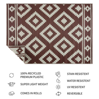 Tapis d'extérieur léger en plastique 100 % écologique Milan Design