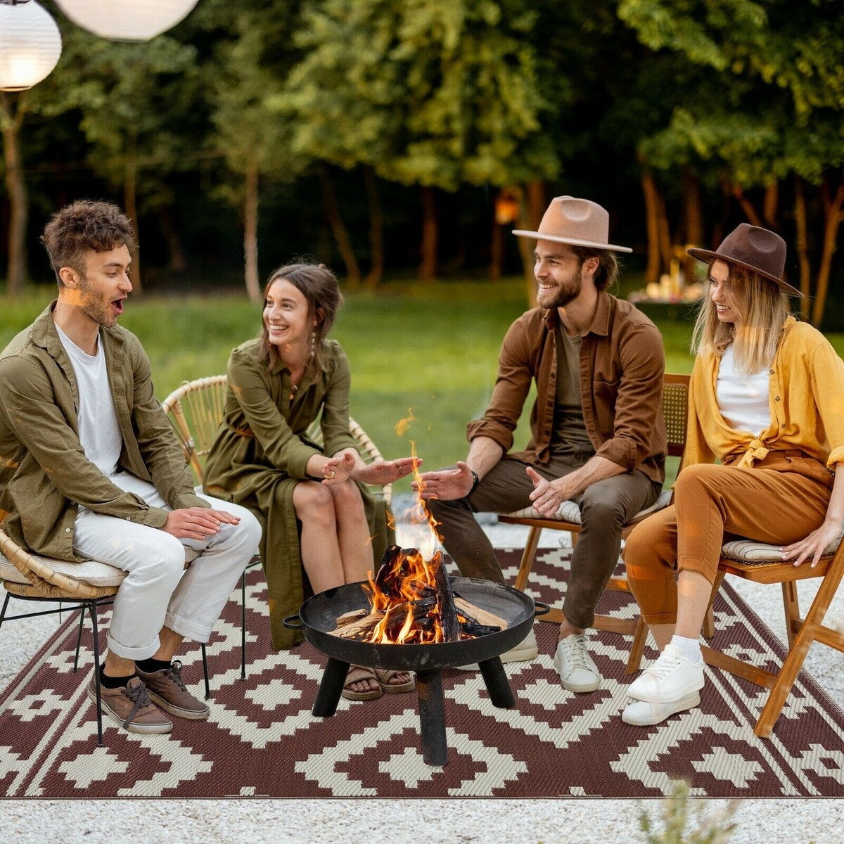 Tapis d'extérieur léger en plastique 100 % écologique Milan Design