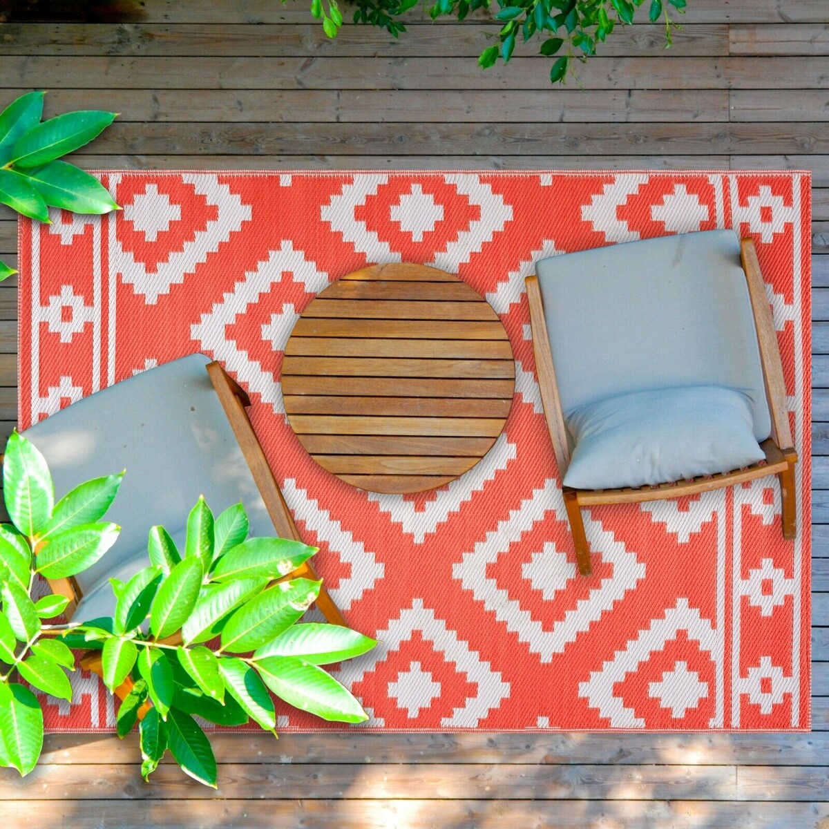 Tapis d'extérieur léger en plastique 100 % écologique Milan Design
