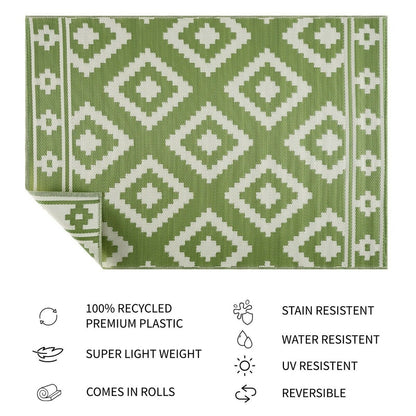 Tapis d'extérieur léger en plastique 100 % écologique Milan Design