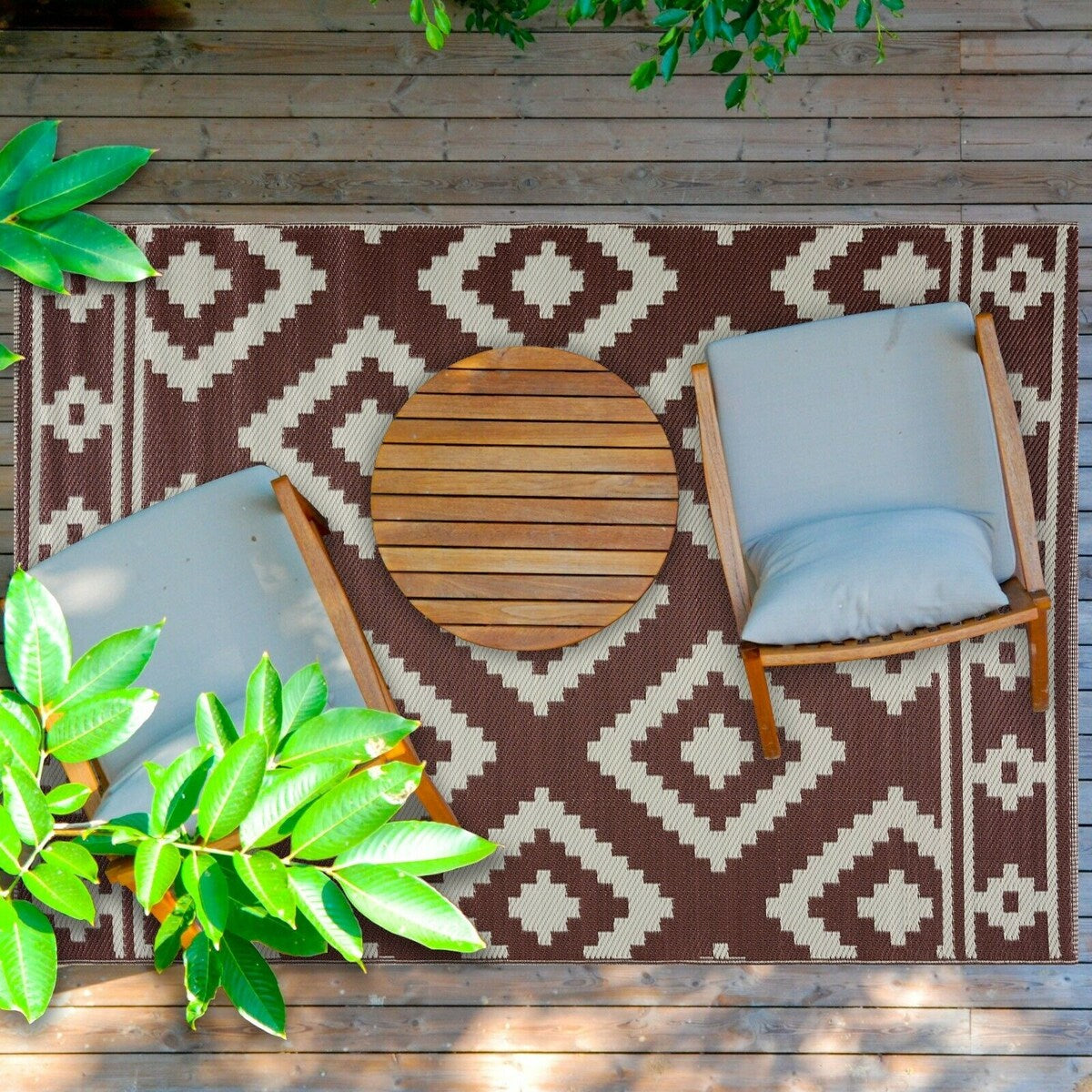 Tapis d'extérieur léger en plastique 100 % écologique Milan Design