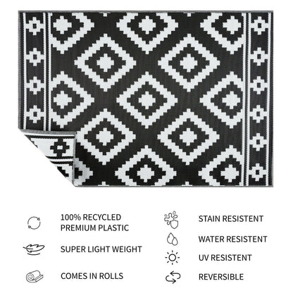Tapis d'extérieur léger en plastique 100 % écologique Milan Design