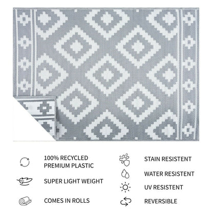 Tapis d'extérieur léger en plastique 100 % écologique Milan Design