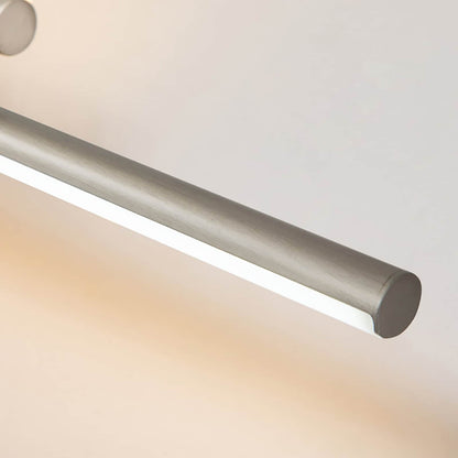 Applique murale linéaire minimaliste en métal à 2 lumières à LED et intensité variable