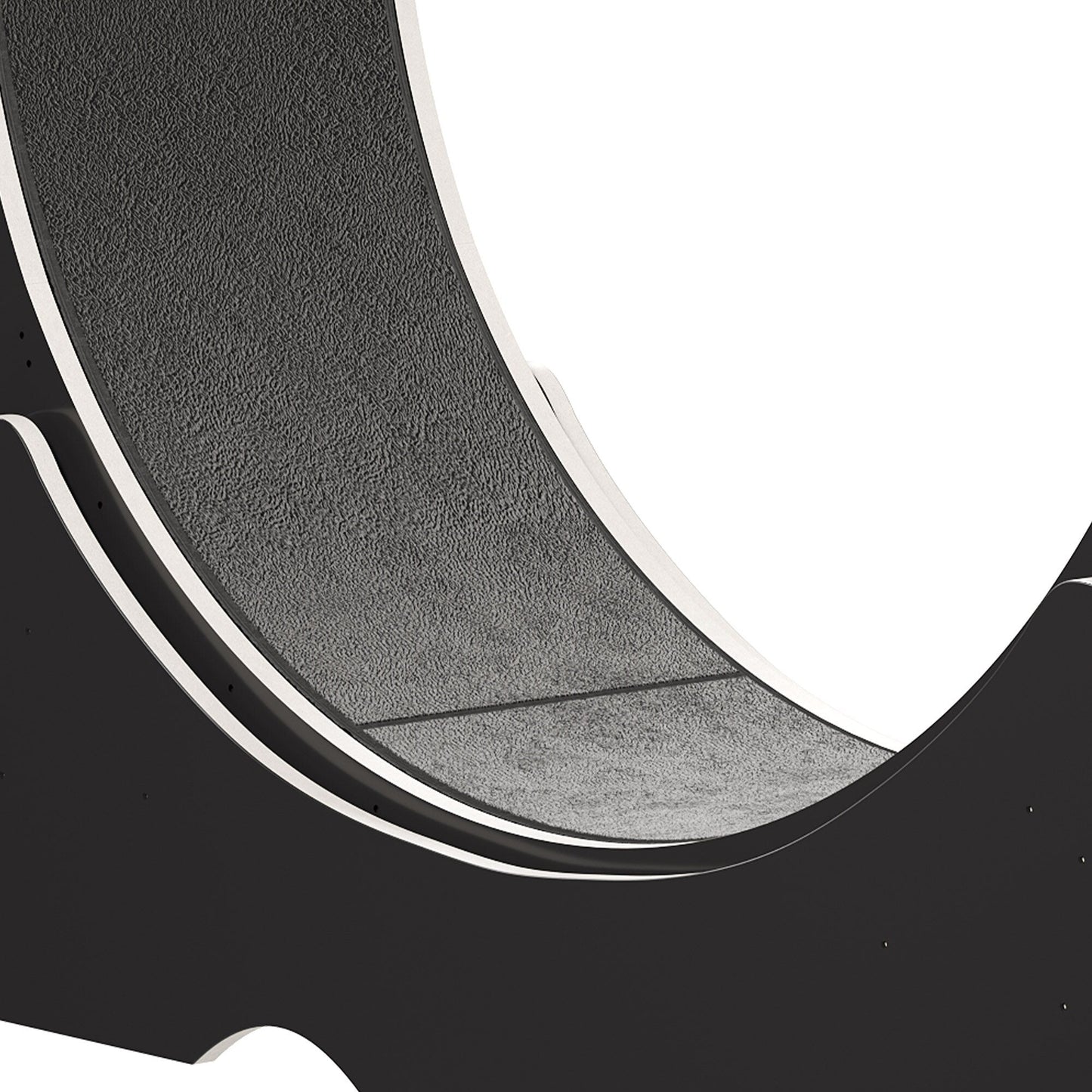 Moasis 43,3 pouces Grand tapis de course en bois pour chat avec roue d'exercice et piste recouverte de moquette