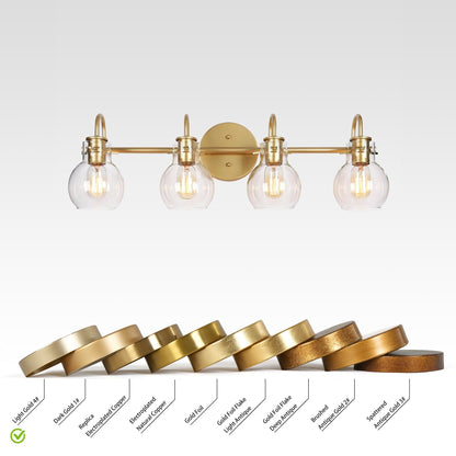 Applique murale moderne à 2, 3, 4 ou 5 lampes pour salle de bain, design minimaliste, en verre