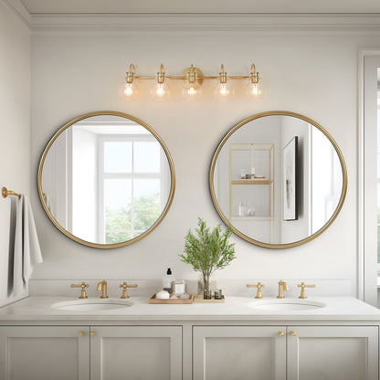 Applique murale moderne à 2, 3, 4 ou 5 lampes pour salle de bain, design minimaliste, en verre