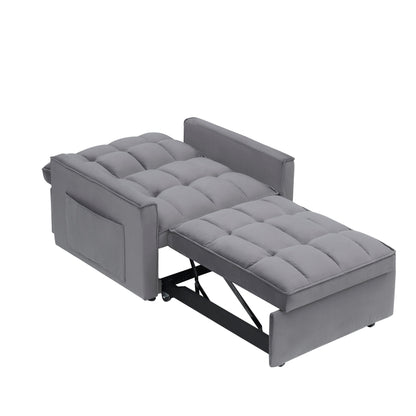 Modern 70.86 3 in 1 Single Convertible Sofa Bed with Adjustable Back and Moving Wheel for Living Room