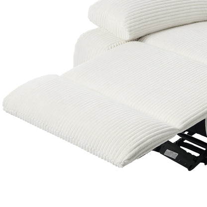 Modern Corduroy Manual Recliner Chair, Lounger Adjustable Recliners with Wide Armrest