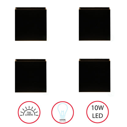 Applique murale moderne LED étanche en aluminium avec faisceau réglable 10 W 4 000 K Blanc froid pour intérieur et extérieur