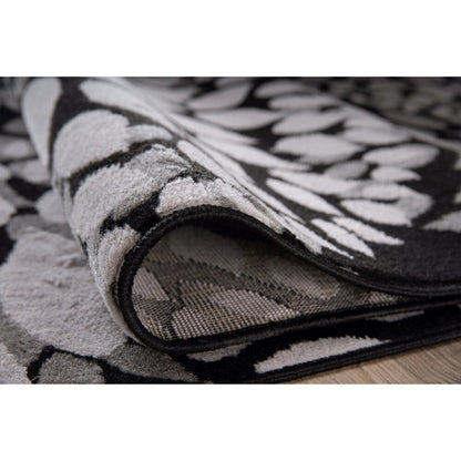 Tapis moderne à motifs floraux circulaires de la World Rug Gallery