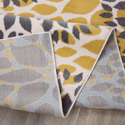 Tapis moderne à motifs floraux circulaires de la World Rug Gallery