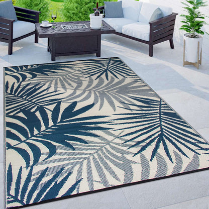Tapis d'extérieur réversibles en plastique à motifs floraux modernes