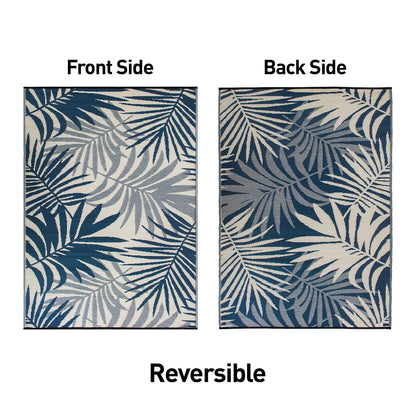 Tapis d'extérieur réversibles en plastique à motifs floraux modernes