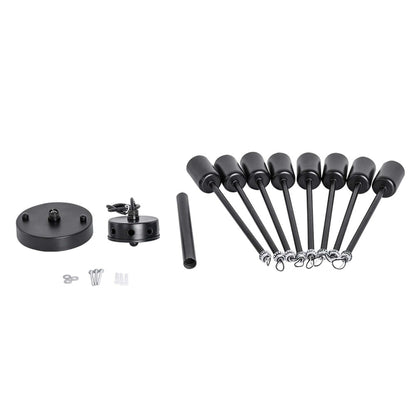 Plafonnier semi-encastré Spoutnik noir/doré pour salon, cuisine, bureau, chambre à coucher, hall d'entrée