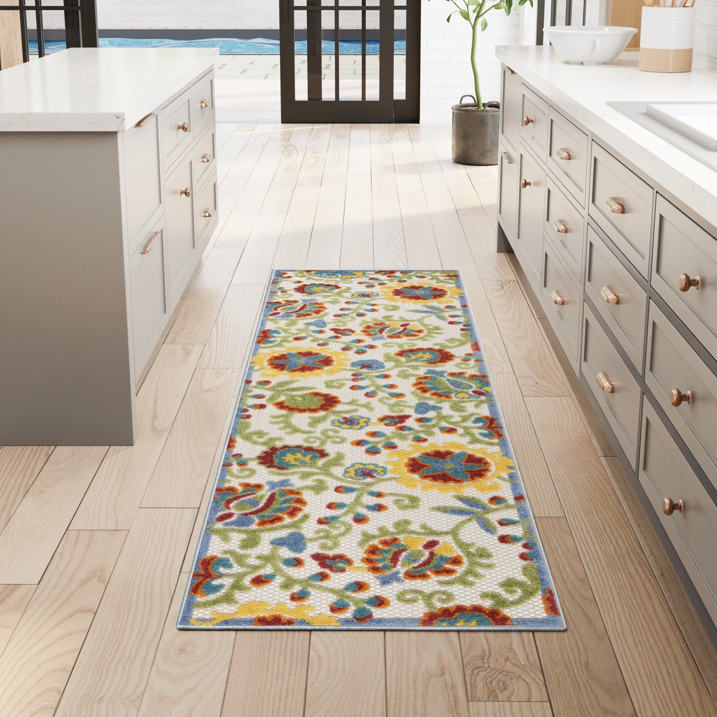Tapis floral d'intérieur/extérieur Nourison Alice