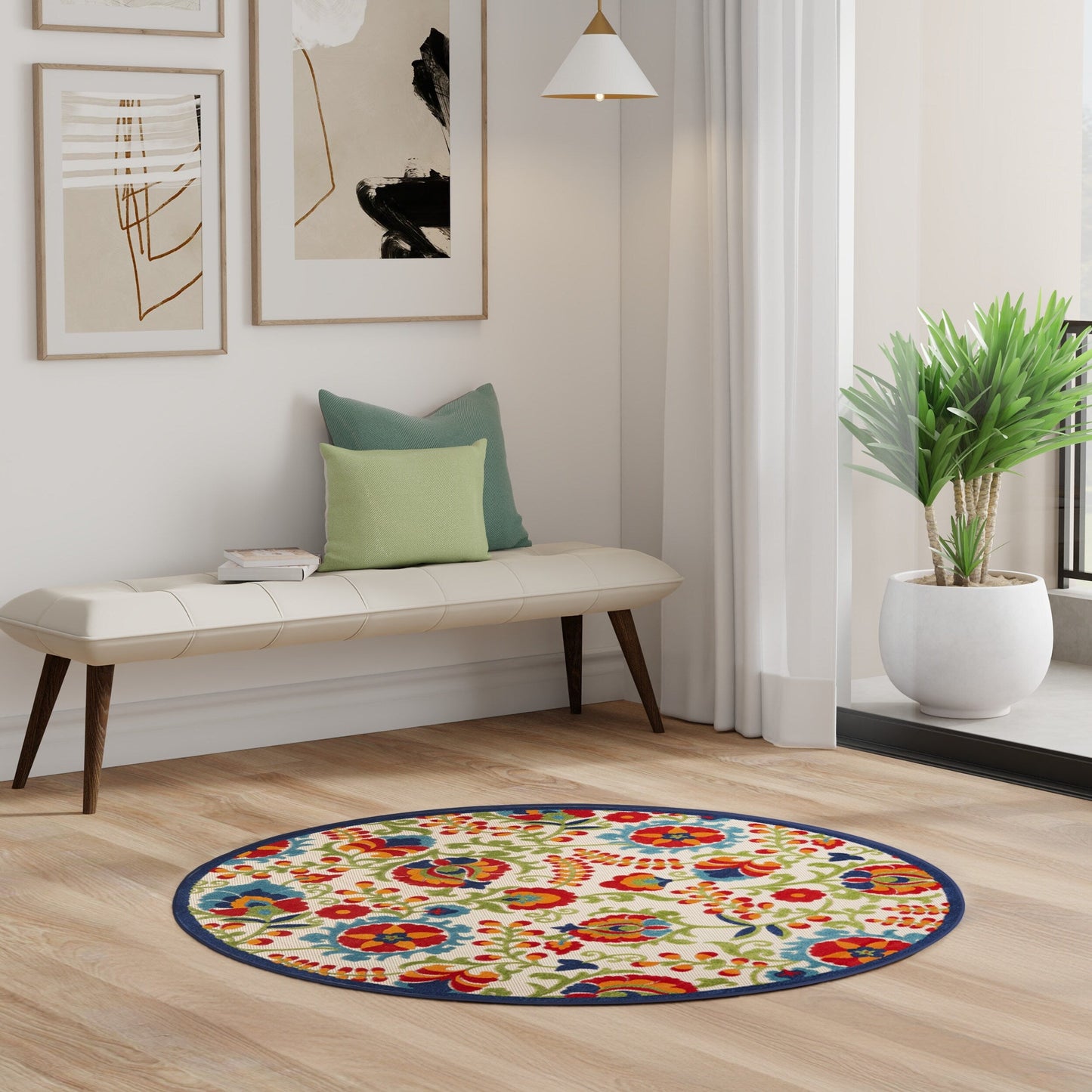 Tapis floral d'intérieur/extérieur Nourison Alice