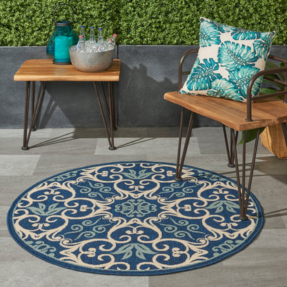 Tapis d'intérieur/extérieur géométrique floral des Caraïbes Nourison