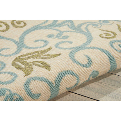 Tapis d'intérieur/extérieur géométrique floral des Caraïbes Nourison