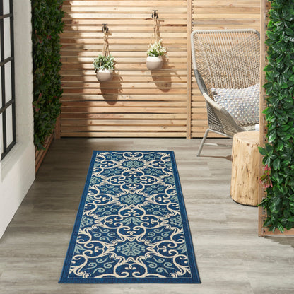 Tapis d'intérieur/extérieur géométrique floral des Caraïbes Nourison