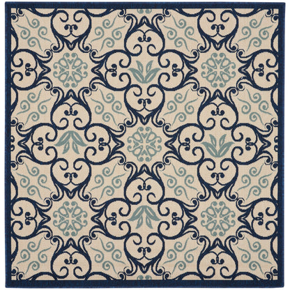 Tapis d'intérieur/extérieur géométrique floral des Caraïbes Nourison