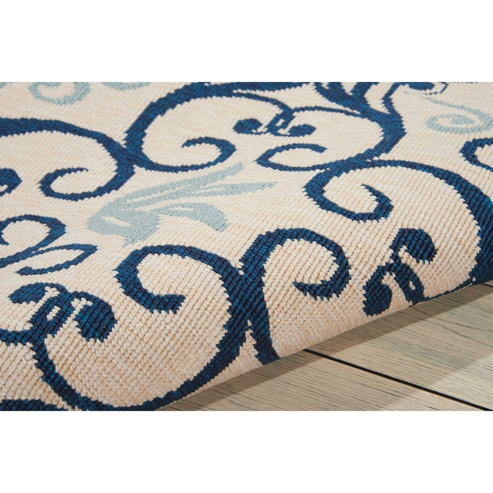 Tapis d'intérieur/extérieur géométrique floral des Caraïbes Nourison
