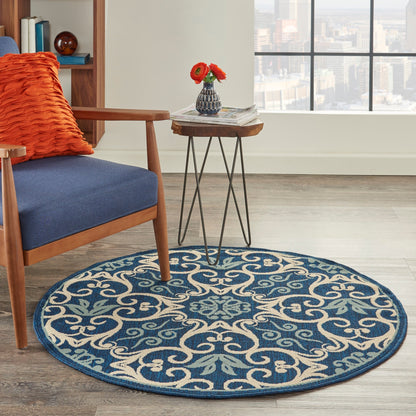 Tapis d'intérieur/extérieur géométrique floral des Caraïbes Nourison