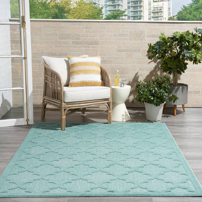 Tapis marocain en treillis Nourison, facile d'entretien, pour intérieur et extérieur
