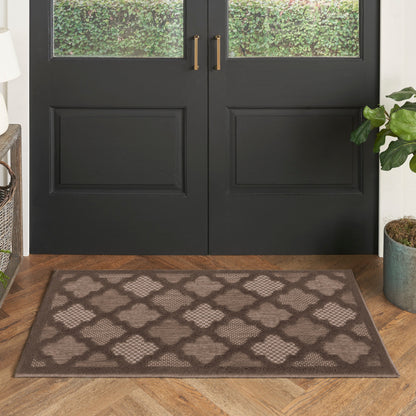 Tapis marocain en treillis Nourison, facile d'entretien, pour intérieur et extérieur