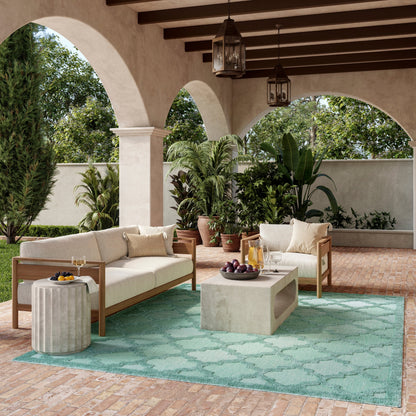 Tapis marocain en treillis Nourison, facile d'entretien, pour intérieur et extérieur