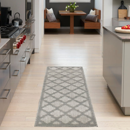 Tapis marocain en treillis Nourison, facile d'entretien, pour intérieur et extérieur