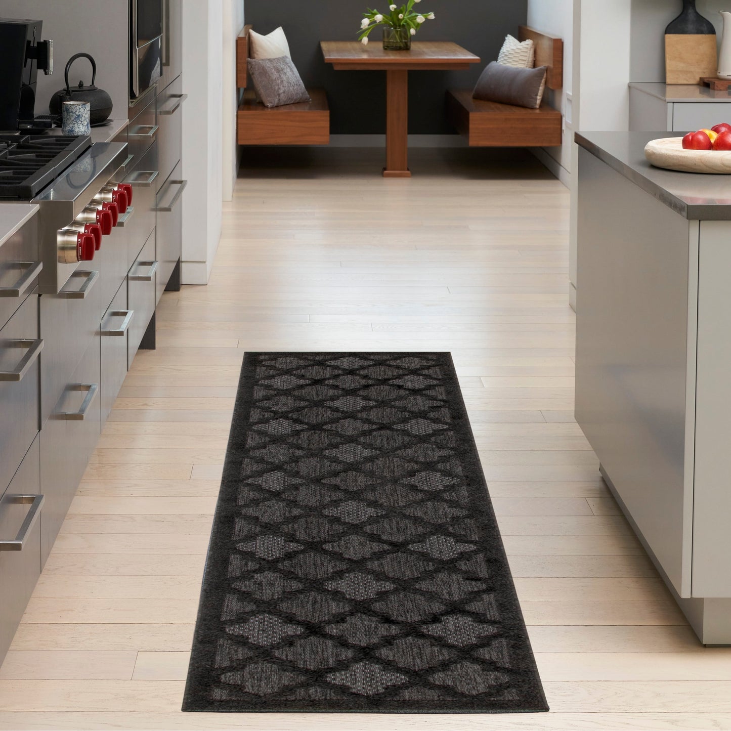 Tapis marocain en treillis Nourison, facile d'entretien, pour intérieur et extérieur