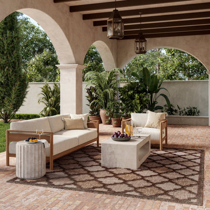Tapis marocain en treillis Nourison, facile d'entretien, pour intérieur et extérieur