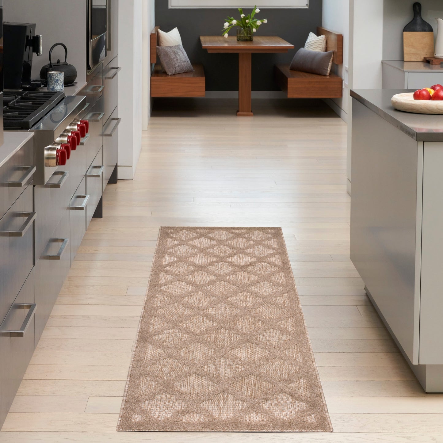 Tapis marocain en treillis Nourison, facile d'entretien, pour intérieur et extérieur