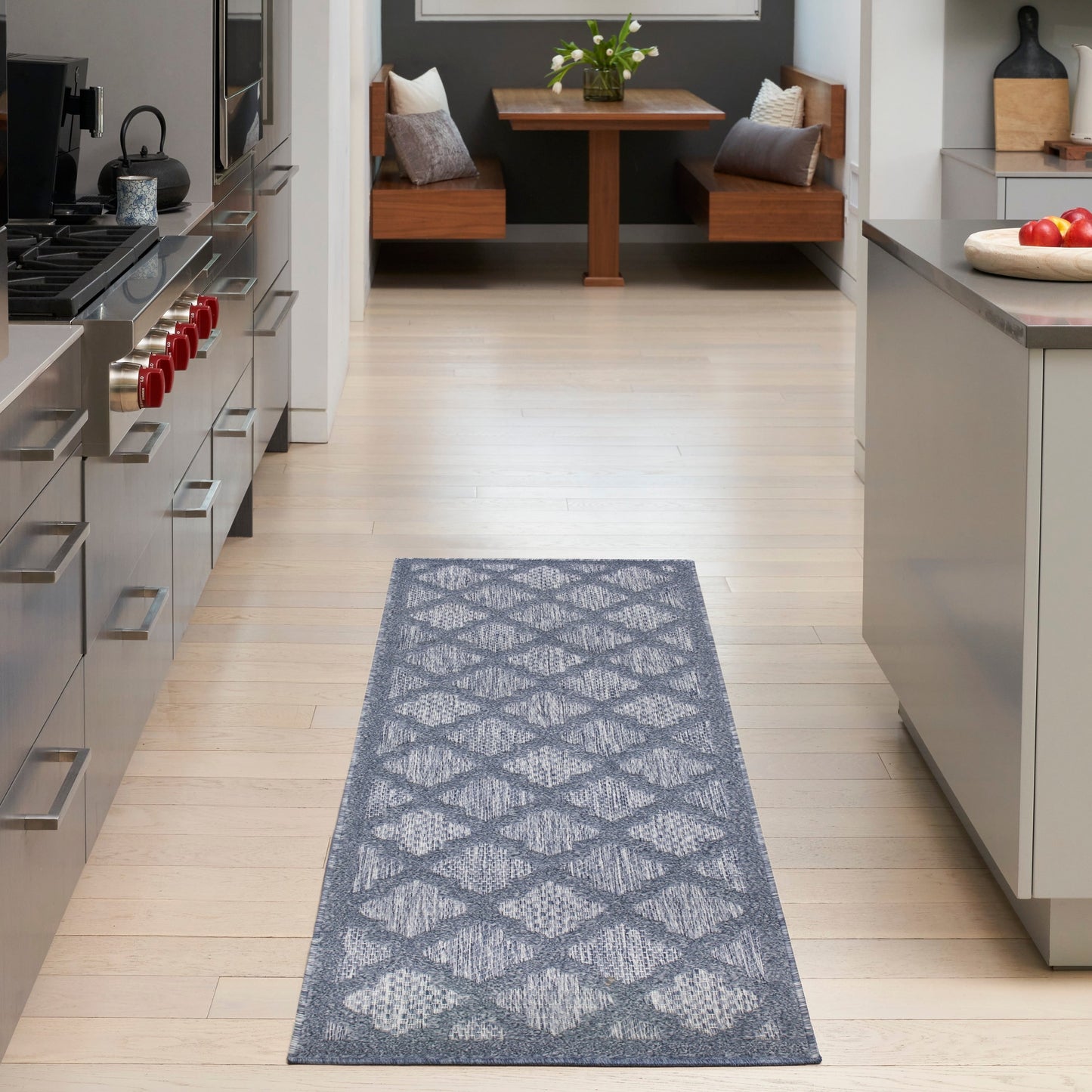 Tapis marocain en treillis Nourison, facile d'entretien, pour intérieur et extérieur