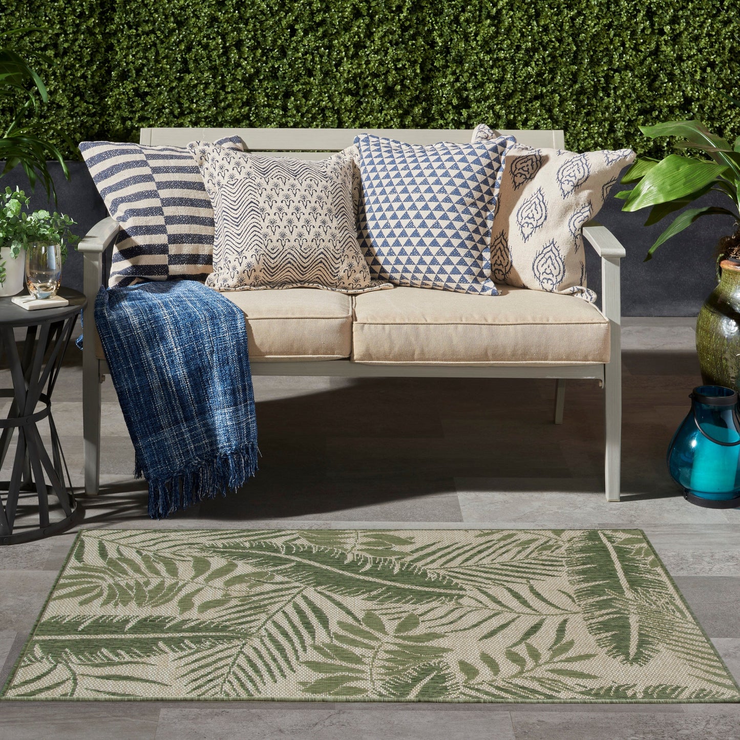 Tapis d'intérieur/extérieur nature Nourison Garden Oasis